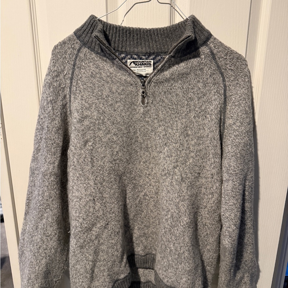 Mountain Khakis Gray Half-Zip Sweater